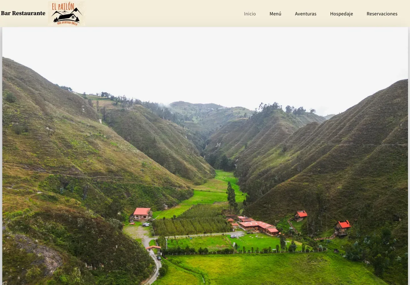Sitio web de El Pailón de Chobshi en escritorio — Bar restaurante